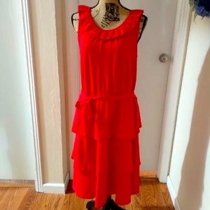 Hanna Andersson 3 Tier Sleeveless Red Dress